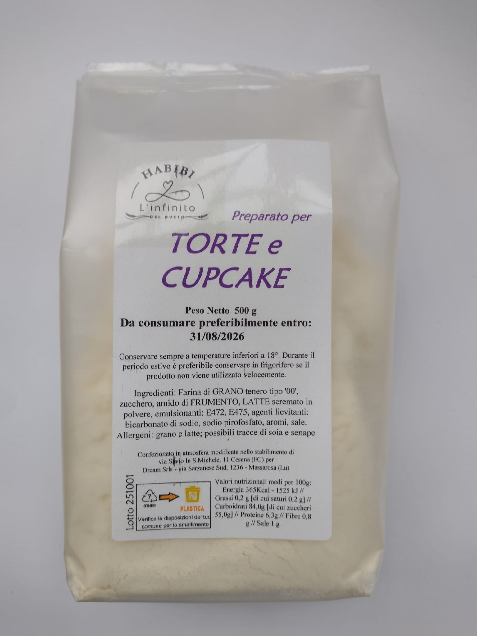 Preparato Torte e Cupcake HABIBI 500g - Mix per Dolci Facile