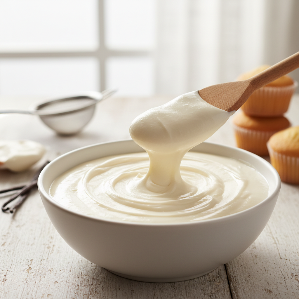 glassa per torte e cupcake alla vaniglia